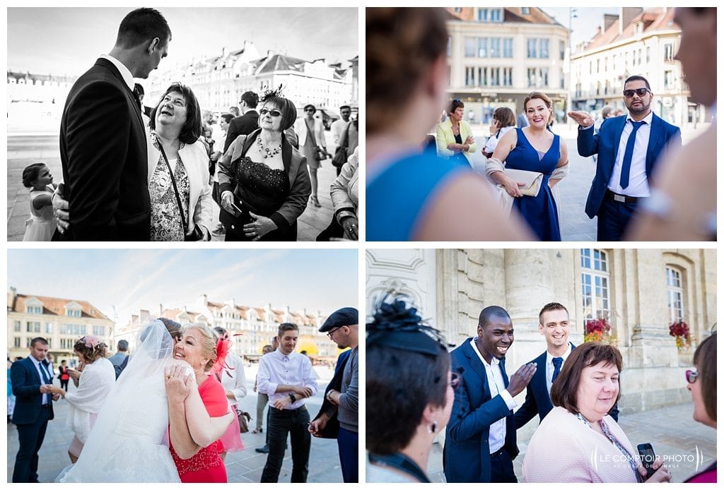 photos émotions des invités entre rire, embrassades - photographe beauvais- le comptoir photo