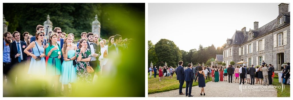 reportage mariage-chateau guilguiffin-bretagne-wedding in brittany-finistere-photographe saint brieuc côtes d'armor-le comptoir photo-ecoute-invites-bouquet